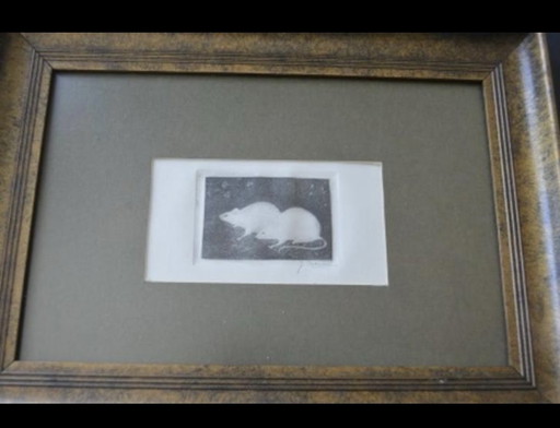 Jan Mankes 1889-1920 / Gravure originale 2 souris