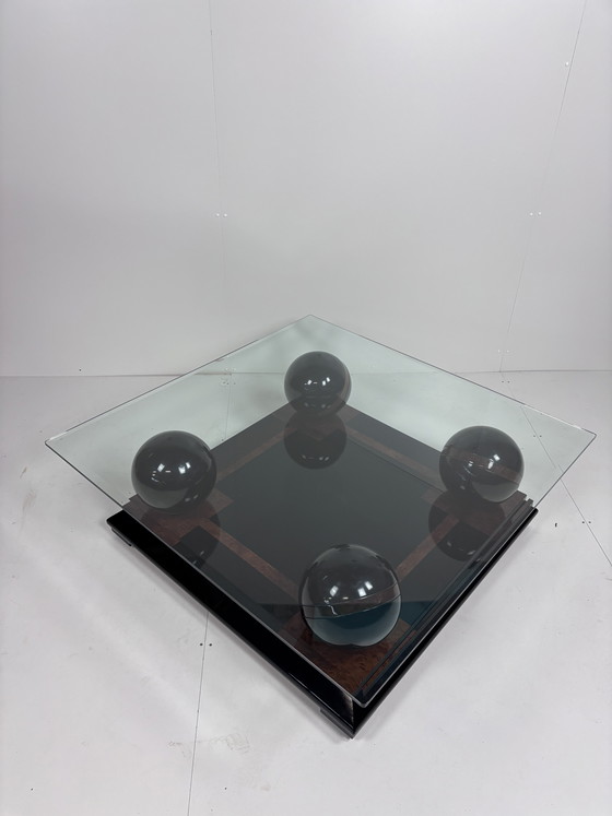 Image 1 of Vintage glass coffee table