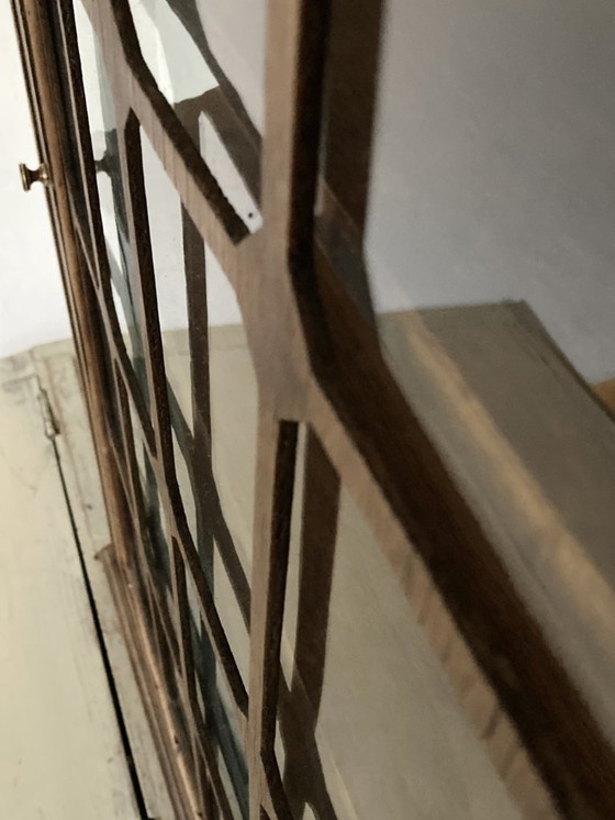 Image 1 of Vitrine murale ancienne en bois
