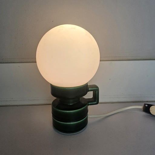 Vintage West German Fat Lava lamp. Kaiser Leuchten / Steuler, form number 74/10. green. WGP / MCM / 1960 / 1970.