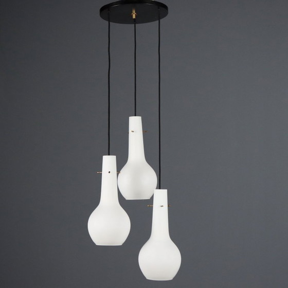 Lampada a Tre Luci Anni '60 – Lampade a sospensione, Glass (photo 6 of 10)