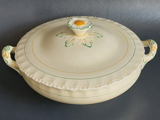 Image 1 of Engelse art-deco terrine met deksel