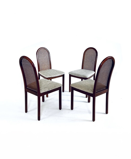 4x chaise de salle à manger en sangle '70