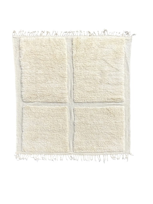 Snow - Moroccan White Beni Ourain Wool Rug