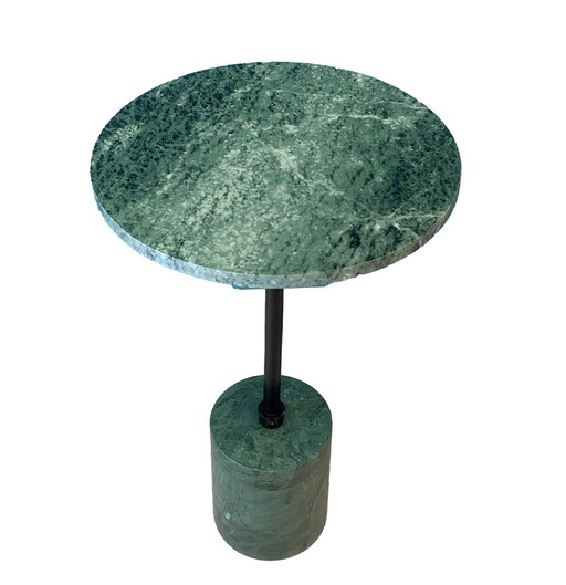 Green Marble Side Table Metal
