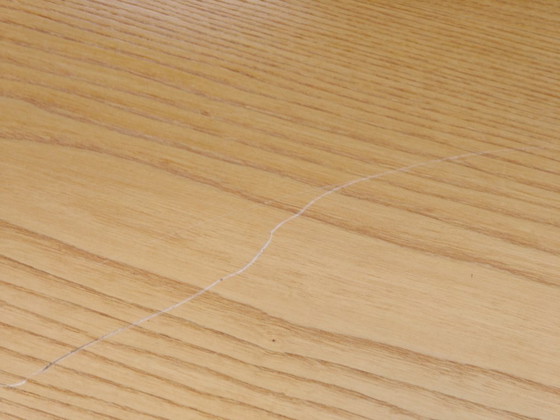 Image 1 of Escritorio de recepción de hermoso diseño moderno de madera Ovaaeen con base de acero inoxidable