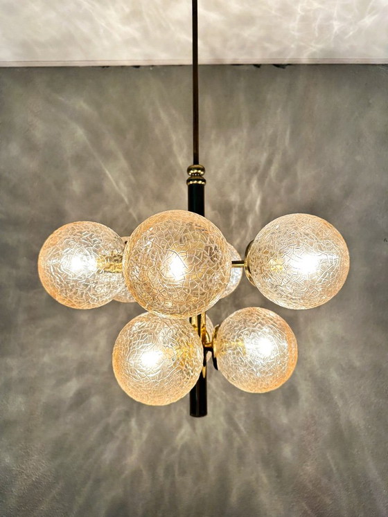 Vintage Kaiser Leuchten Sputnik – Pendant lamps, Glass, Brass (photo 6 of 14)