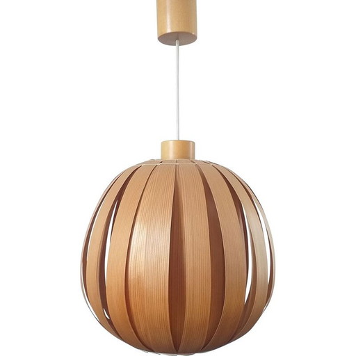 Suspension vintage en placage ULUV, 1960