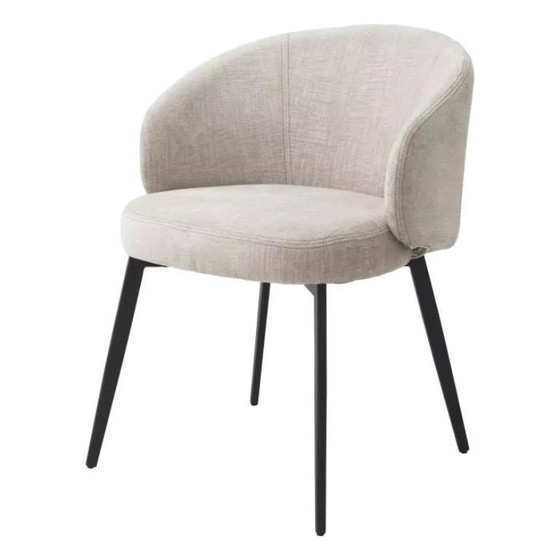 Image 1 of EICHHOLTZ Eetkamerstoel 'Lloyd' met arm set van 2 - Sisley beige