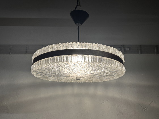 Image 1 of 1960s Plastic Pendant Lamp with Retro Design