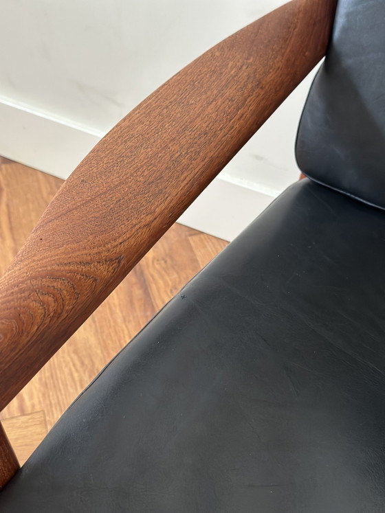 Image 1 of Vintage Deens Design fauteuil Illum Wikkelsø jaren 50/60/70