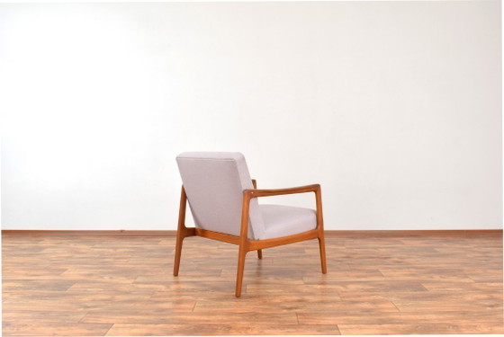 Mid-Century Swedish Teak Lounge Chair by Alf Svensson for Dux, 1960s. – Armchairs, Textile, Wood (photo 5 of 10)