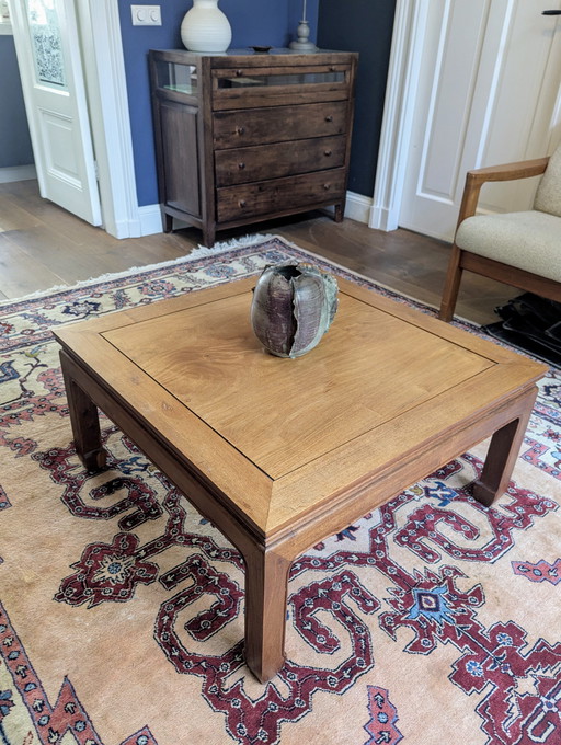 Antique coffee table Chinese Asian solid wood