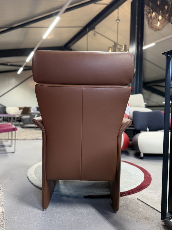 Image 1 of Jori Fauteuil Met Hocker Bruin Leer