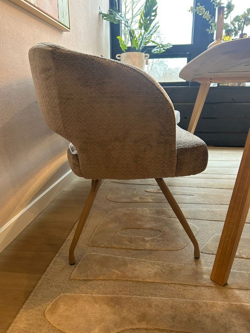 H.E. Design - Banco de comedor ovalado Manon - 180 cm