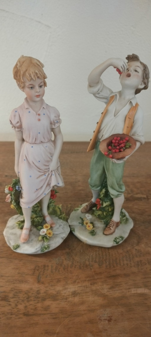 Porseleinen koppeltje Benacchio Luigi 1960 Triade met logo anker gemarkeerd 