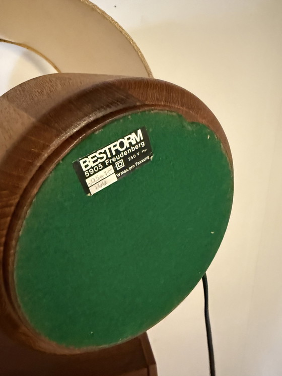 Image 1 of Lampe de table vintage en teck, Bestform '70