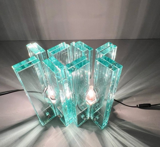 Image 1 of Set van 2 tafellampen/glasobjecten van Giorgio Reggiori voor Gallotti & Radice, jaren 1960, Italië