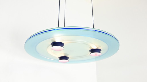 Perry King & Santiago Miranda, Hanglamp model Aurora 1040 voor Arteluce. Italië, C.1980
