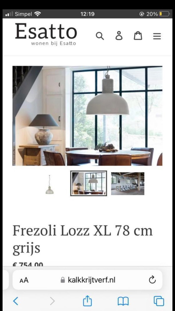 Image 1 of Industriële hanglampen Frezoli Lozz XL