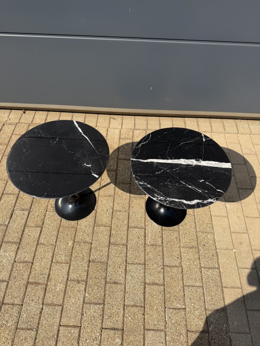 Table d'appoint Knoll Tulip en marbre Nero Marquina à l'ÉTAT NEUF ! Eero Saarinen