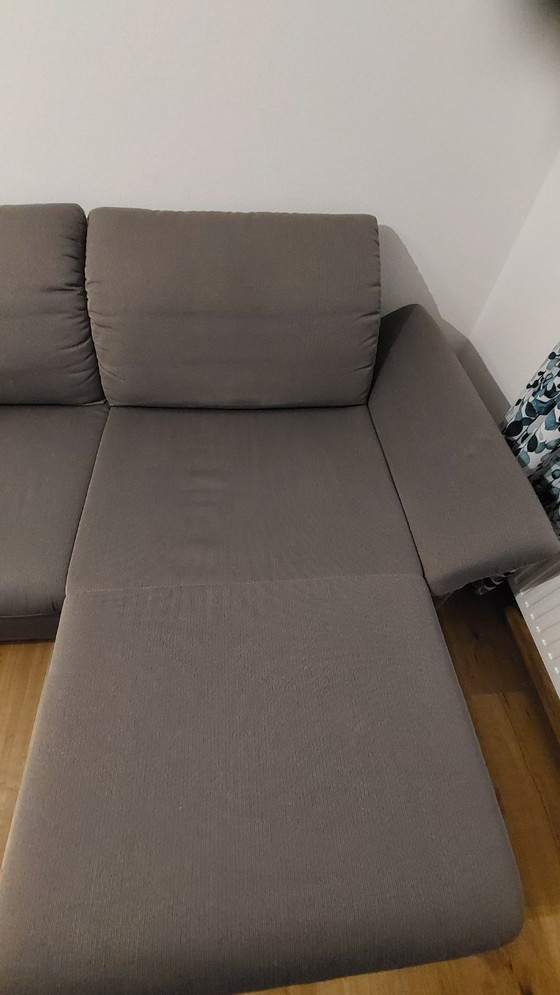Canapé avec Chaises longues couleur taupe, W. Schillig, Textile, Modern (photo 5 sur 9)