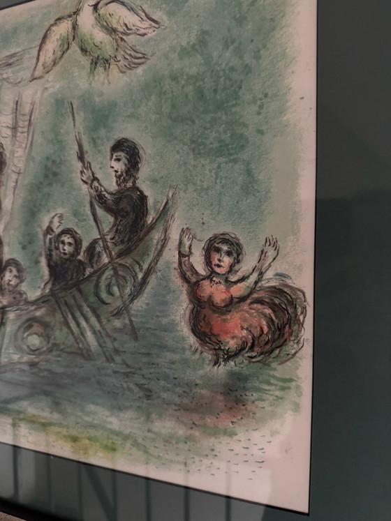 Marc Chagall, „The Sirens“ (Les Sirènes), High-Quality Graphic Edition,, Lithographs & prints, Glass, Wood (photo 5 of 7)