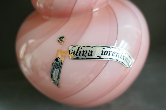 Image 1 of Vintage Opalina Fiorentina Glass Vase Pink