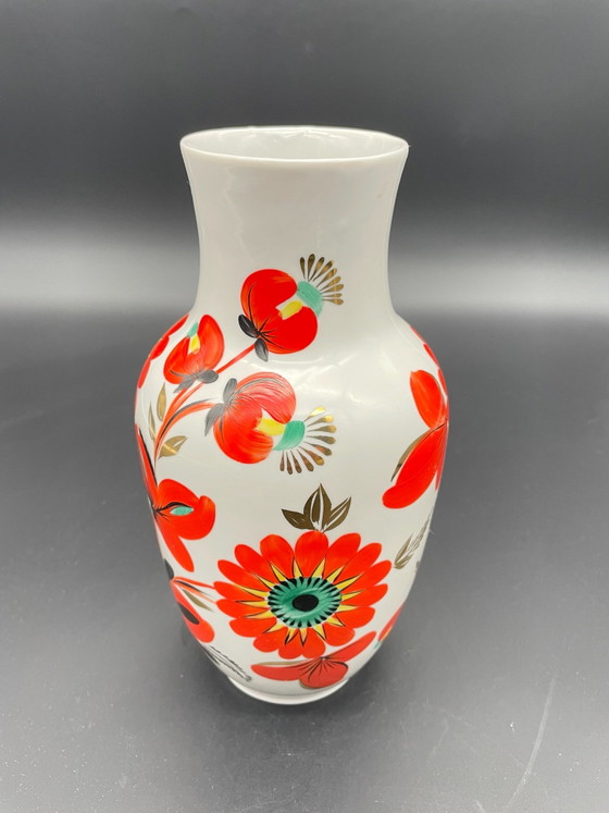 Vaso in ceramica ucraino Mid-Century con decoro floreale espressivo – Kiev (photo 2 of 6)
