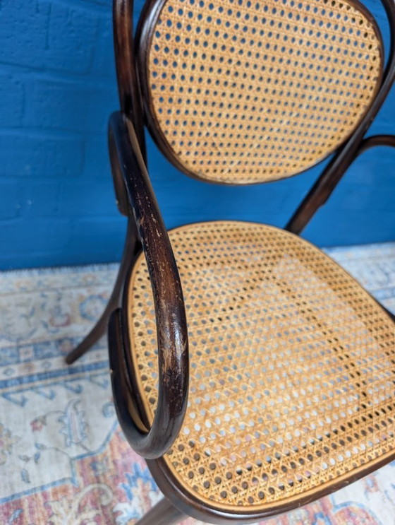 Image 1 of 7x Vintage rattan chairs, model 215r, Thonet