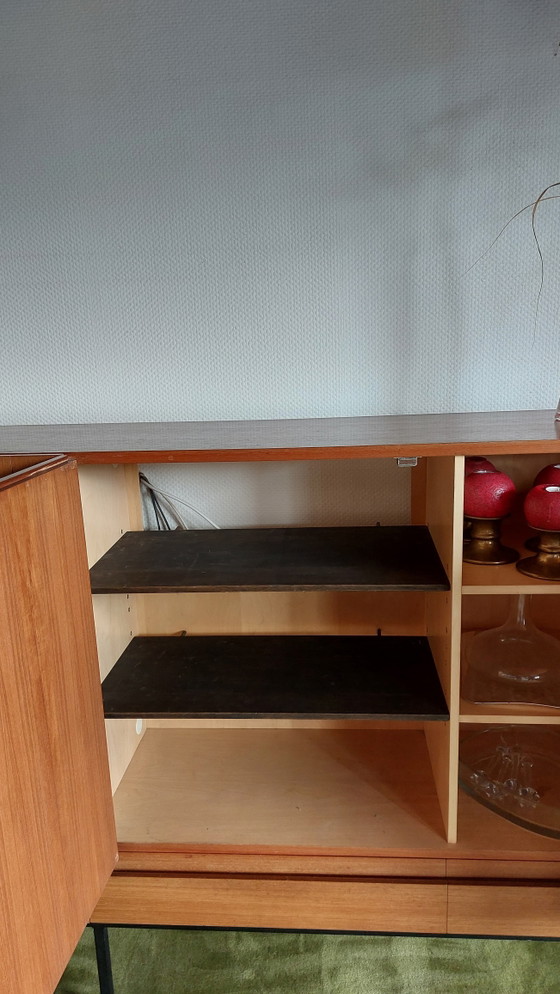 Credenza in teak B60 Dieter Waeckerlin di Behr - Vintage Mid-century – Credenze, Metallo, Legno (photo 4 of 5)