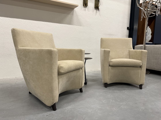 Image 1 of 2 Like New Dolcinea Armchairs Alcantara Fabric