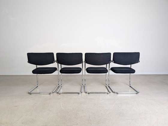 Image 1 of Set di 4 sedie originali Vitra Visavis, impilabili, a sbalzo, IVA inclusa