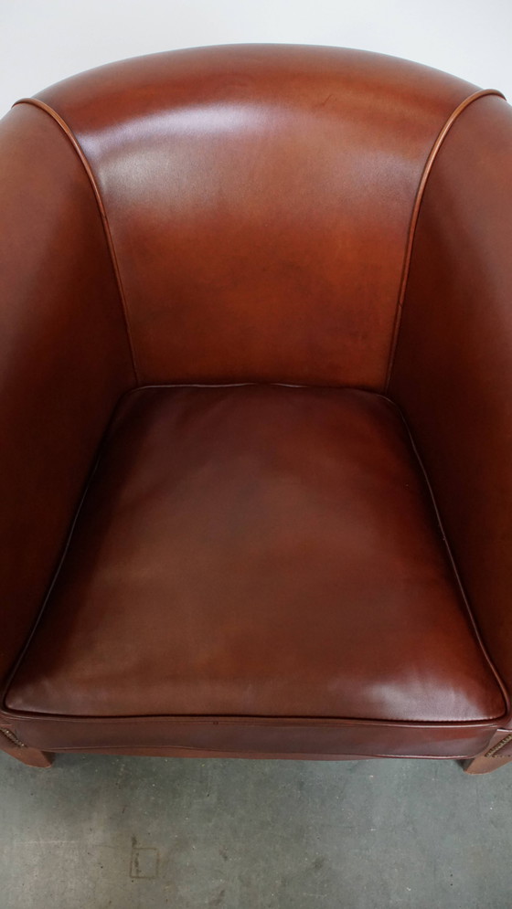 Image 1 of 2 poltrone da club in stile inglese realizzate in pelle di vacchetta