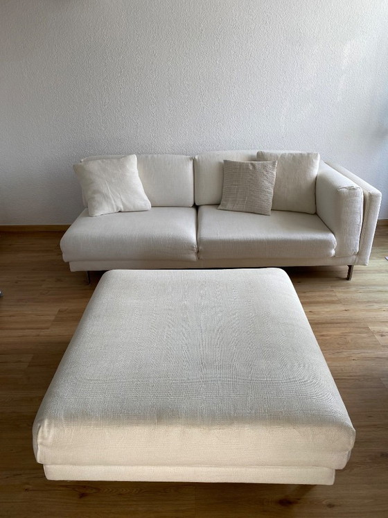 LIVING DIVANI Family Life Sofa + Pouf | Design Classic | Cream – Modular sofas, Textile (photo 2 of 13)