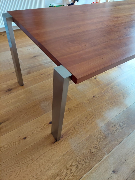 Table de salle à manger Bert Plantagie – Tables de salle à manger, polished steel, Wood (photo 3 of 5)