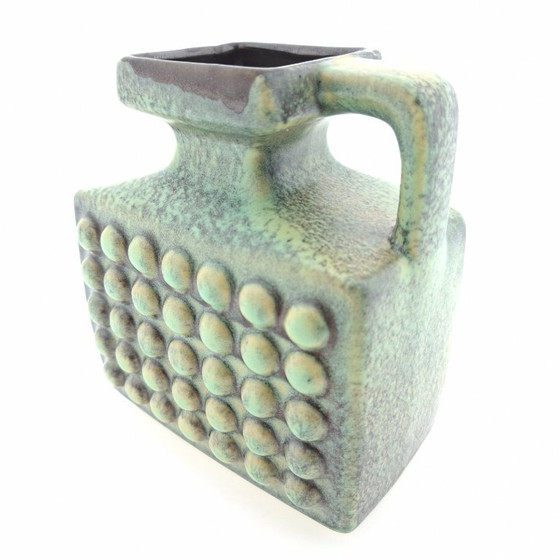 Image 1 of Muntgroene handvatvaas VEB Haldensleben ‘Dots’ | 4074