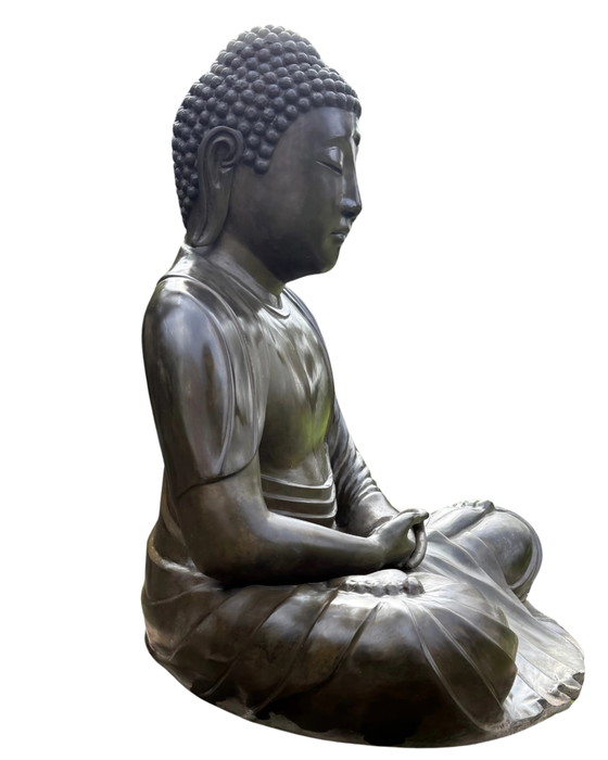 89 cm Buda Amida Japonés de Bronce – Estilo Kamakura Daibutsu – Amida Mudra XXL – Esculturas, Bronze (photo 6 of 11)