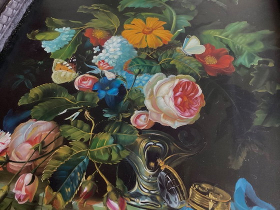 Image 1 of Pintura de bodegón de flores