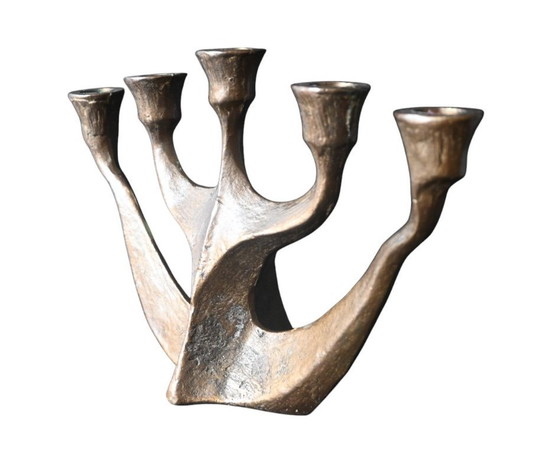 Image 1 of Bronze candlestick 5 arm by Horst Dalbeck, 1960