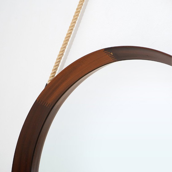 Image 1 of Round teak wall mirror, 1960s