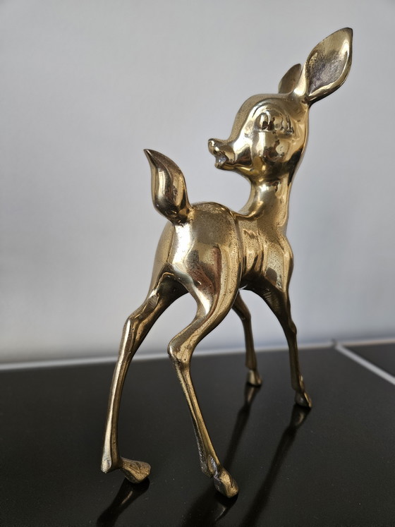 Image 1 of Brass Bambi set of 3