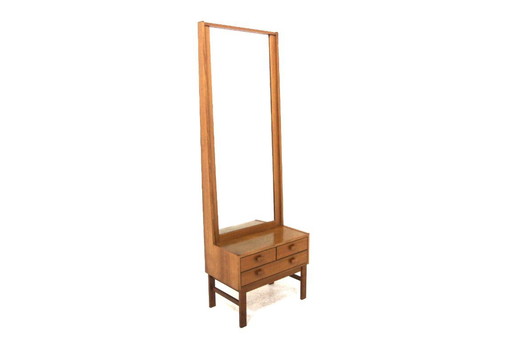 Vintage teak silhouette mirror, Sweden 1960