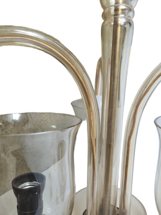 Art Deco kroonluchter van glas, voormalig Tsjecho-Slowakije, jaren 1930 – Metal (photo 12 of 12)