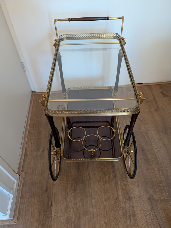 Image 1 of Serveer wagen Maison Jansen jaren 40-50