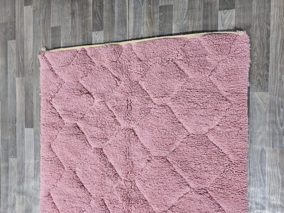 Image 1 of Handgemaakt roze Marokkaans tapijt 200 cm x 300 cm