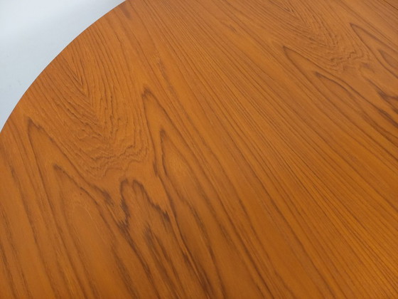 Image 1 of Vintage Baumann oval teak dining table from the 1960s/70s with extensions
