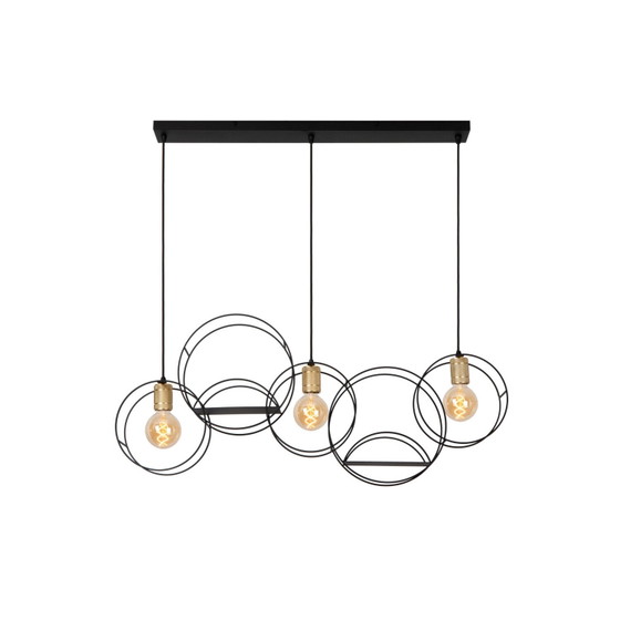 Lucide CIRCLE – Suspension noire avec 3 douilles E27 (photo 4 of 4)