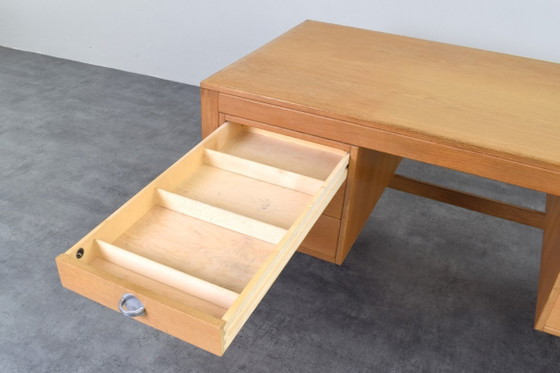 Image 1 of Mid-Century Oak Desk by Chr. Rasmussen for Randers Møbelfabrik, 1970s.