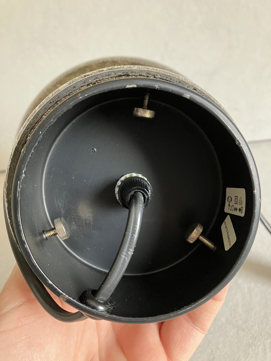 Image 1 of Peil und Putzler Vintage Bubble Glass Mushroom Table Lamp Black